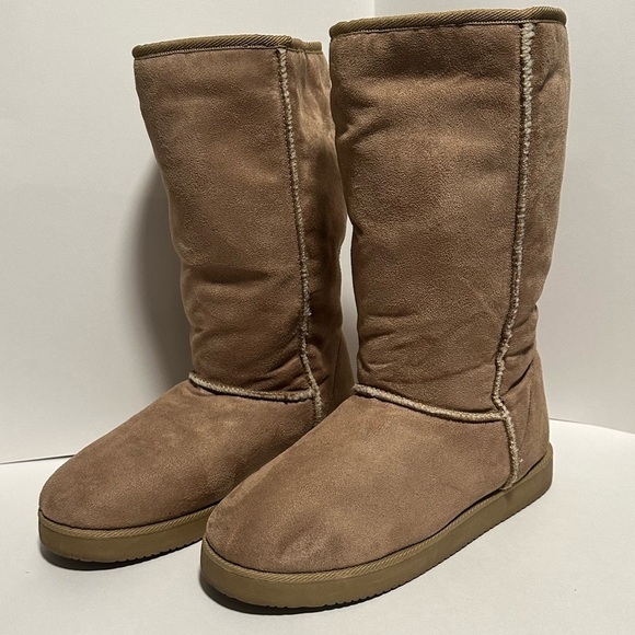 Airwalk Tall Tan Boots Size 12 - Picture 2 of 10